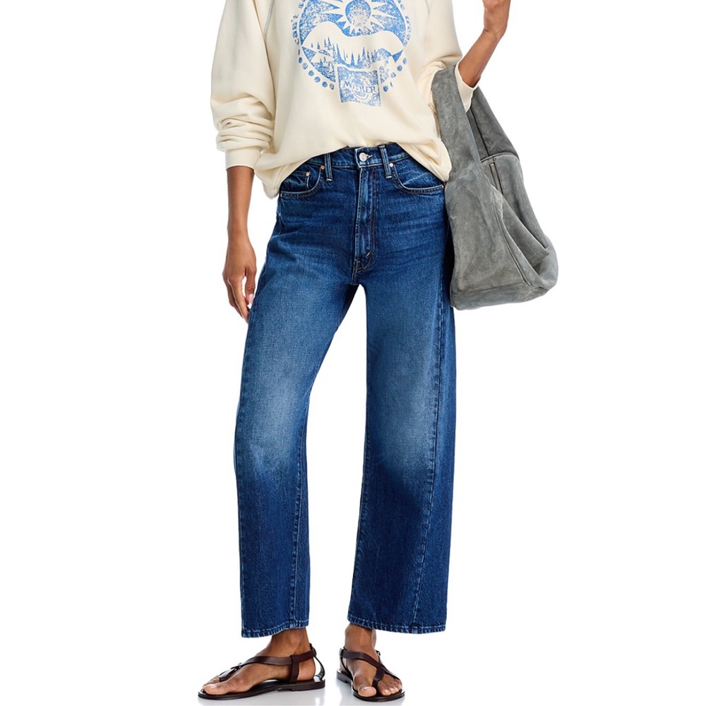 MOTHER half pipe ankle jeans in “Did you bring me anything?”